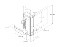 Gatemaster Single Sided digital gate lock right handed for 10mm-30mm metal frames with lever handles 4