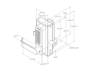 Gatemaster Superlock Digital Dual Keypad with Lever Handles for 10mm-30mm Metal Gate Frames 2