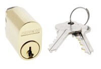 570 Oval Cylinder Polished Brass Finish Keyed Alike