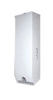 Lockable White Triple Toilet Roll Dispenser