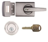Restricted Ilco IP9 Key Lockwood 001 Deadlatch with Lever