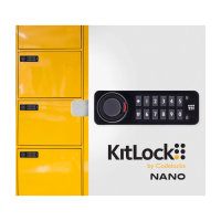 Kitlock Nano (KL90) Black Electronic Cabinet Lock Right Handed Horizontal