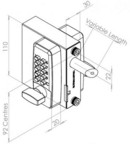 Digital Gate Lock Gatemaster Single Sided DGLS01L  2