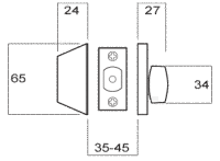 Brava Urban Single Cylinder  Deadbolt D3X91B Matt Black 2