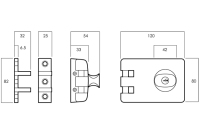 Restricted Ilco IP9 Key Lockwood 355 Deadlock 2