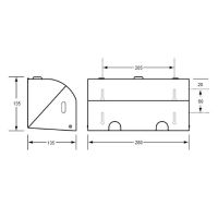 Lockable Satin Stainless Double Toilet Roll Holder 2