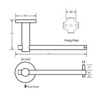 Satin Stainless Concealed Fix Toilet Roll Holder 2