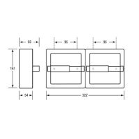 Satin Stainless Twin Toilet Roll Dispenser 2