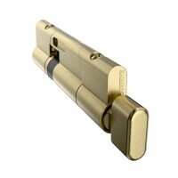 Carbine Euro Cylinder and Turn fixed cam extended length offset 35mm/65mm  Satin Brass 2