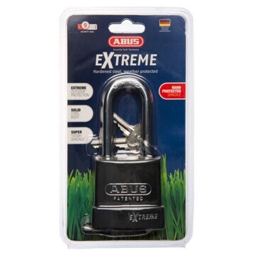 ABUS Extreme Series Premium Weatherproof Rekeyable Padlock with 63mm Black Covered Hardened Steel Body and 63mm High Hardened Steel Shackle - 83WP63HB63NC 2