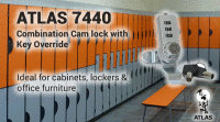 Atlas Lock 7440 Silver Combination Cam Lock 3