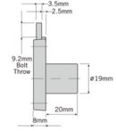 FL Square Back Silver Cupboard Lock Keyed to Differ 3
