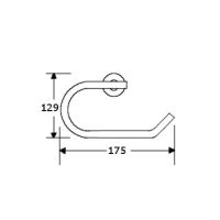 Single Toilet Roll Holder, Satin Matte Black DESIGNER_2707 3