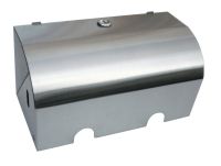 Lockable Satin Stainless Double Toilet Roll Holder 3