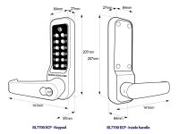 Borg Heavy Duty Digital Door Lock with Easicode Pro and Key Override M/G - BL7701MGPROECP 4