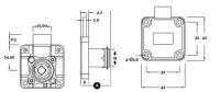 Black Square Backed Cupboard Lock 5