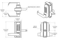 Gatemaster Superlock  Digital Dual Keypad with Lever Handles for 10mm-30mm Metal Gate Frames R/H 5