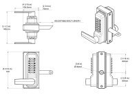 Gatemaster Superlock Digital Dual Keypad with Delta Lever Handles for 40mm-60mm Metal Gate Frames R/H 5